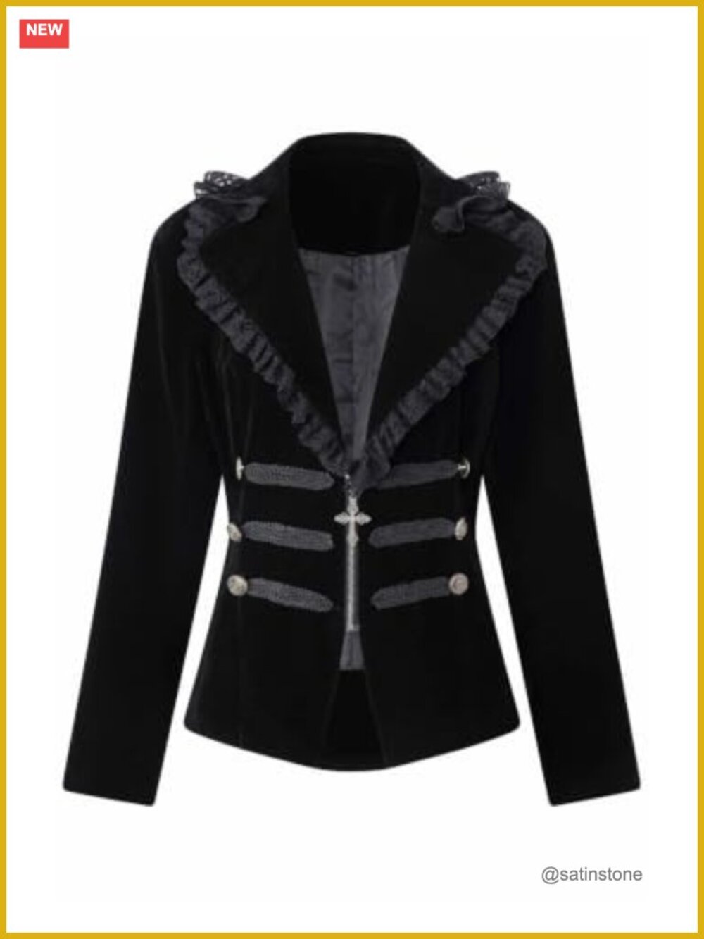 Velvet Lace Steampunk Victorian Tailcoat Jacket Corset Back Cosplay